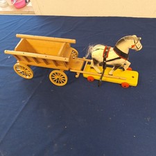 Altes Holz Pferdegespann DDR