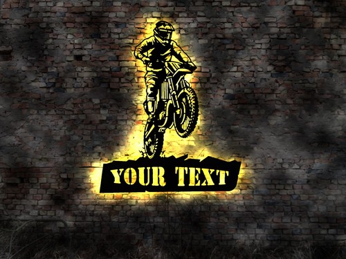 Led sign motocross moto cross - led,