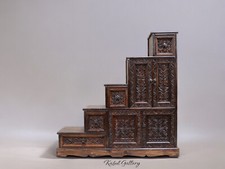 Massivholz orient Schrank kommode Flurschrank Treppenschrank Stufenkommde Left