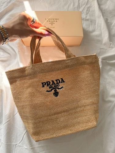 Prada parfum raffia straw - raffia,