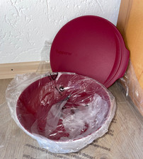 NEU Tupperware ALLEGRA SERVIER SCHÜSSEL 740 ml Weinrot Weiß Geschenk XMAS OVP