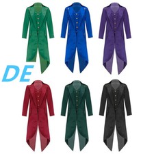 DE Kinder Jungen Mittelalter Jacke Gothic Steampunk Jacke Mantel Karnevalskostüm