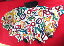 Mädchen Designer Jacke Gr. 140 bunt Fledermausärmel, Zipfel / Vintage Toff Togs