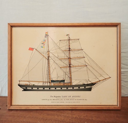 Vintage gerahmter druck - gerahmter,