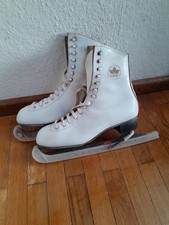 Lico Schlittschuhe Eiskunstlauf, Gr. 42, Weiß, mit Kufen-Schoner
