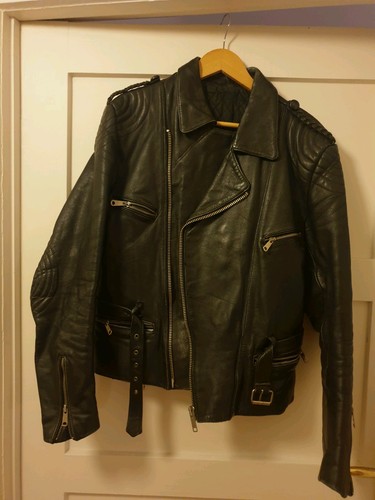 Lederjacke bikerjacke braun - lederjacke,