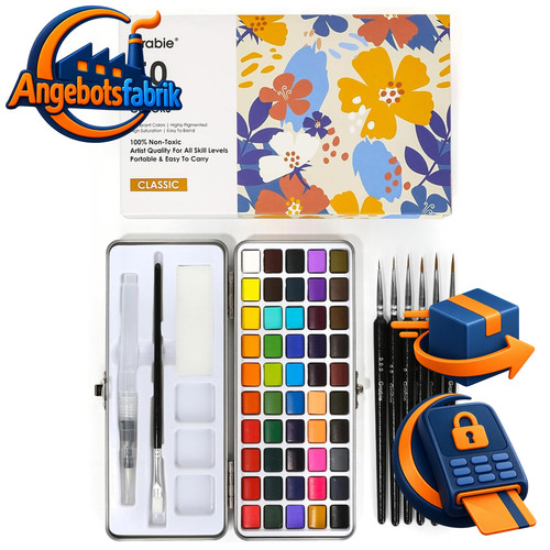 Aquarellkasten set farben - aquarellkasten, 50