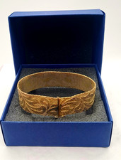 Armband Amerikaner A*D Double vergoldet Vintage Florales Muster Breite ca. 2cm