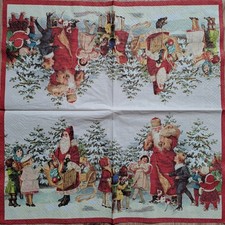 4 Servietten *'Weihnachten * Serviettentechnik  - W 65.1  Rarität