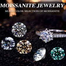 Rund Lose Moissanit Mehrfarbig