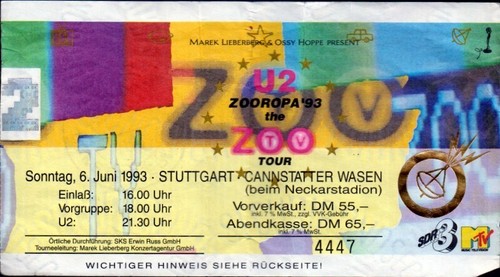 Zooropa tour 1993 - u2,