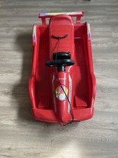 Alpen Gaudi Alpen Race Bob Lenkschlitten Kunststoff-Schlitten 1-2 Sitzplätze 