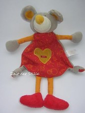 ESPRIT SIGIKID Schmusetuch Maus rot  grau Herz Schlenkerbeine
