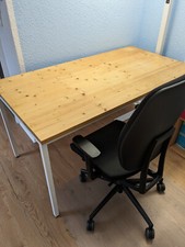 Stabiler & belastbarer Schreibtisch/Basteltisch Massivholzplatte 80x150cm