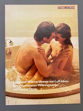 Stiebel Eltron Wärmepumpe Paar in Badewanne 1981 Vintage Ad Werbung Reklame