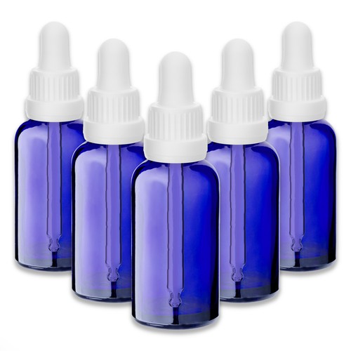 Blaue glasflasche ml mit - ml,