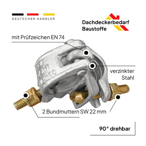 Normalkupplung gerüstschelle - normalkupplung,