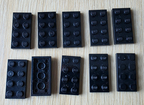Lego platte 2x4 schwarz - x,