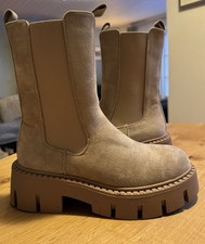 Damen Stiefeletten Ganzjährig Wildleder Optik Gr. 39