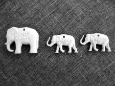 Werbefiguren, Elefantenkuh mit Zwillingen, Mampe Berlin, gebraucht,  Top Zustand