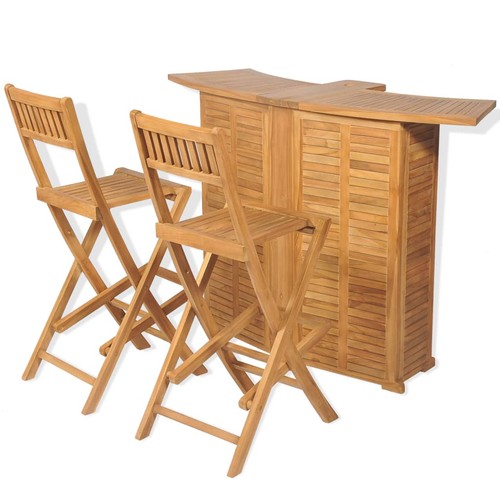 Teak gartenbar set tlg - gartenbar,