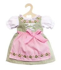 Puppen-Dirndl, klein, 1 Kleid, sortierte Ware, Gr. 28-33 cm