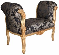 Hocker Antik Sitzhocker Barock Sofa Sitzbank Polstersofa Polsterbank Couch Retro