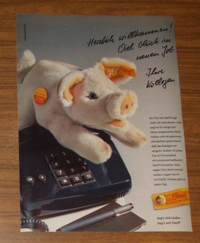 Seltene werbung vintage steiff - seltene,