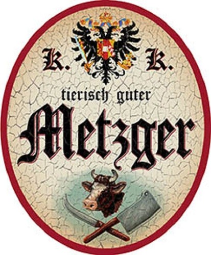 Metzger nostalgieschild - metzger, +