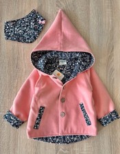 Fleecejacke Mädchen Wollfleecejacke Kapuzenjacke Zwergenjacke rosa Gr. 110 