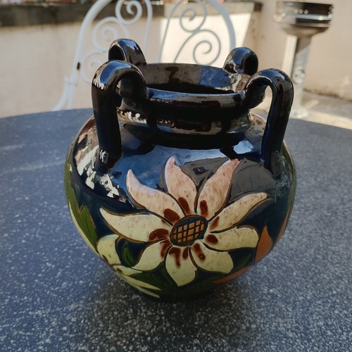 Vase jugendstil keramik floral - keramik,