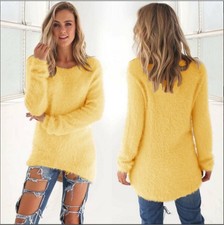 Warm Winter Plüsch Langarm Pullover Strickpullover Sweater Pulli Oberteile DE