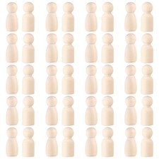 40 Pcs Holzkegel Zum Basteln