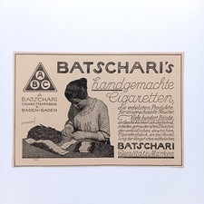 1934 Batschari Zigaretten Zigarettenfabrik Werbeanzeige Werbung Reklame