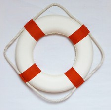 DEKO-RETTUNGSRING 30 cm weiss-rot