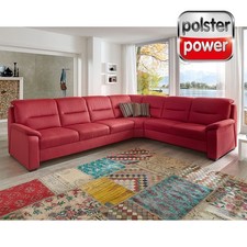 polsterpower Ecksofa - rot -