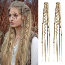Pair braided ponytail - ponytail, clip