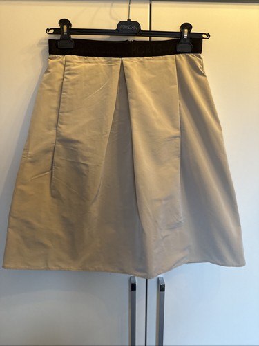 Damen midirock beige knielang - damen,