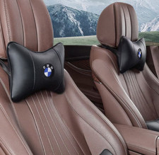 Für BMW Leder Auto Kopfstütze Nackenschutz Weiche Nackenkissen Kopflehnen 2 tlg.