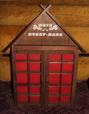 Setzkasten, Wandschrank für Miniaturen, mit Glastüren