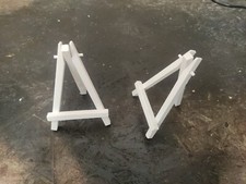 Kartenaufsteller*Tischdeko*Hochzeitsdeko*Sitzplatzhalter weiß 2 Stück 