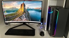 Gaming PC mit AOC Gaming CQ32G4VE - 32 Zoll QHD Curved Monitor und 2 Hama Sonic 