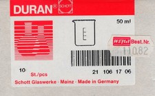 10 Stück Becherglas 50 ml