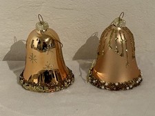 2er Set Glocken Glas Weihnacht