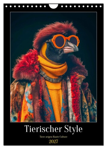 Tierischer style wandkalender - tierischer, (wandkalender