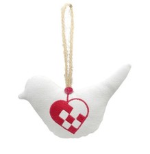 Dekohänger VOGEL  weiß JULEN 1968 14cm  by Danishville | dänische Weihnachten