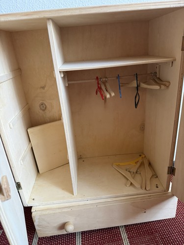 Puppen kleiderschrank holz - puppen,