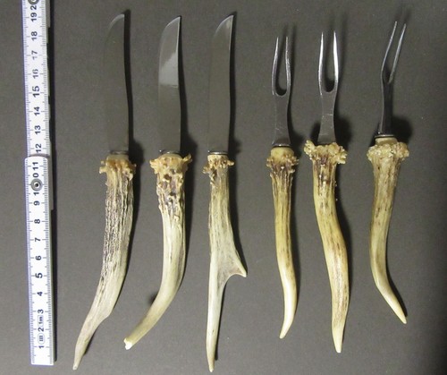 Jagdbesteck hirschhorngriffe - jagdbesteck,