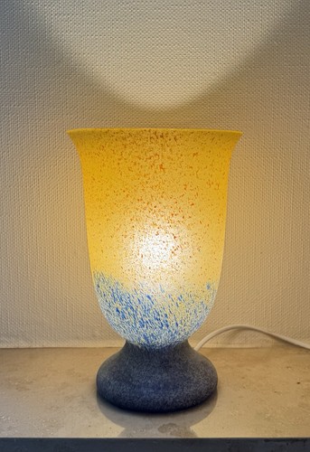 Tischlampe murano glas blau - glas,