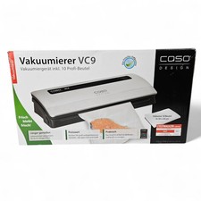 CASO Design VC9 Vakuumierer inkl. 10 Profi-Beutel Vollautomatisch Silber Schwarz